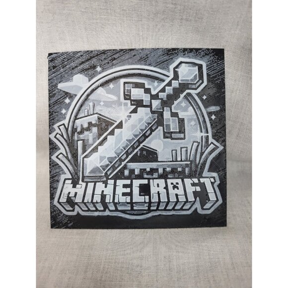 Minecraft 5"x5" Textured Picture 3D Printed Hueforge Decoration Gamer - Picture 1 of 5